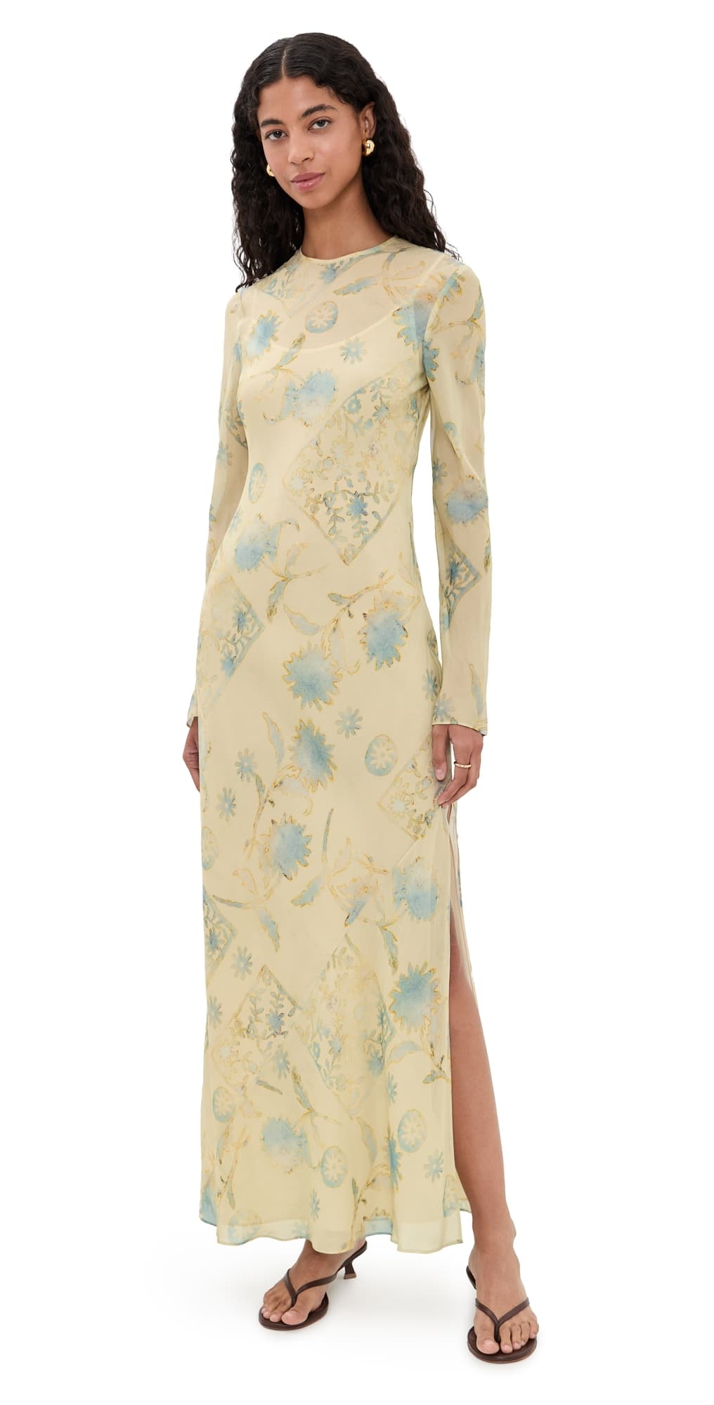 SIR. Cecile Long Sleeve Dress Eira Butter
