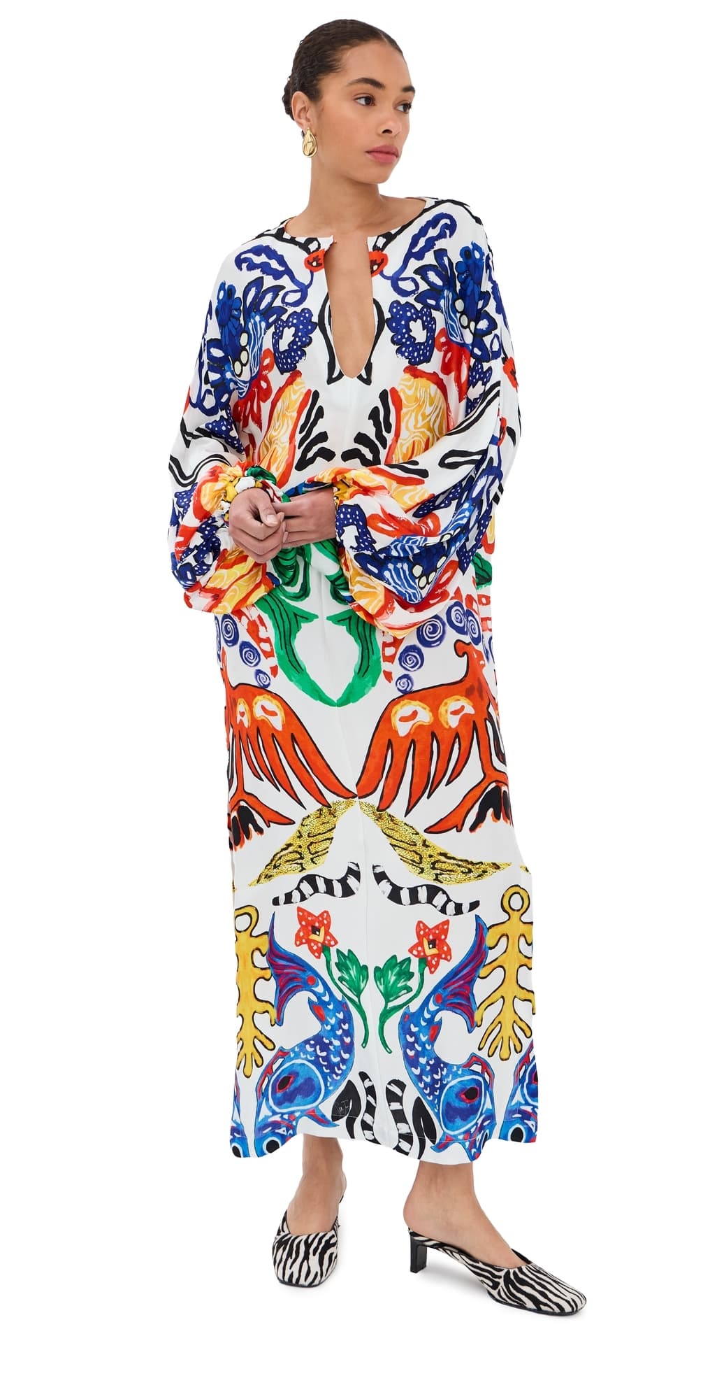 Stella Jean Graphic Maxi Dress Totem