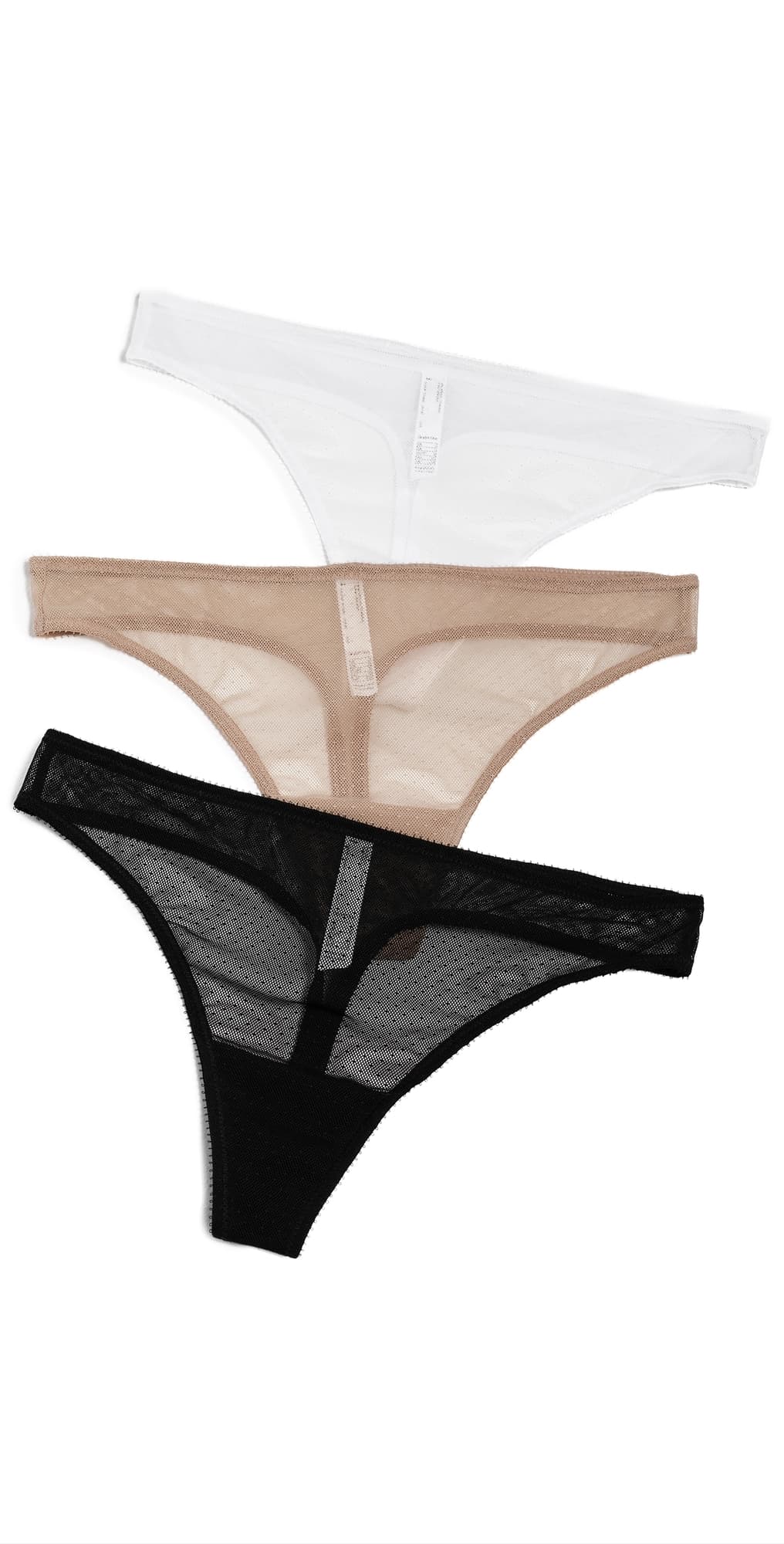 Skarlett Blue Jolie Lacy Thong Panties 3 Pack Black/White/Nylon