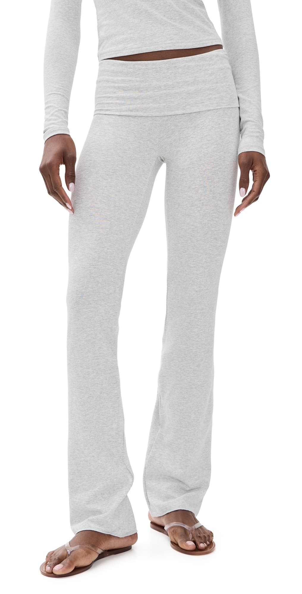 SKIMS Fold Over Pants Light Heather Grey
