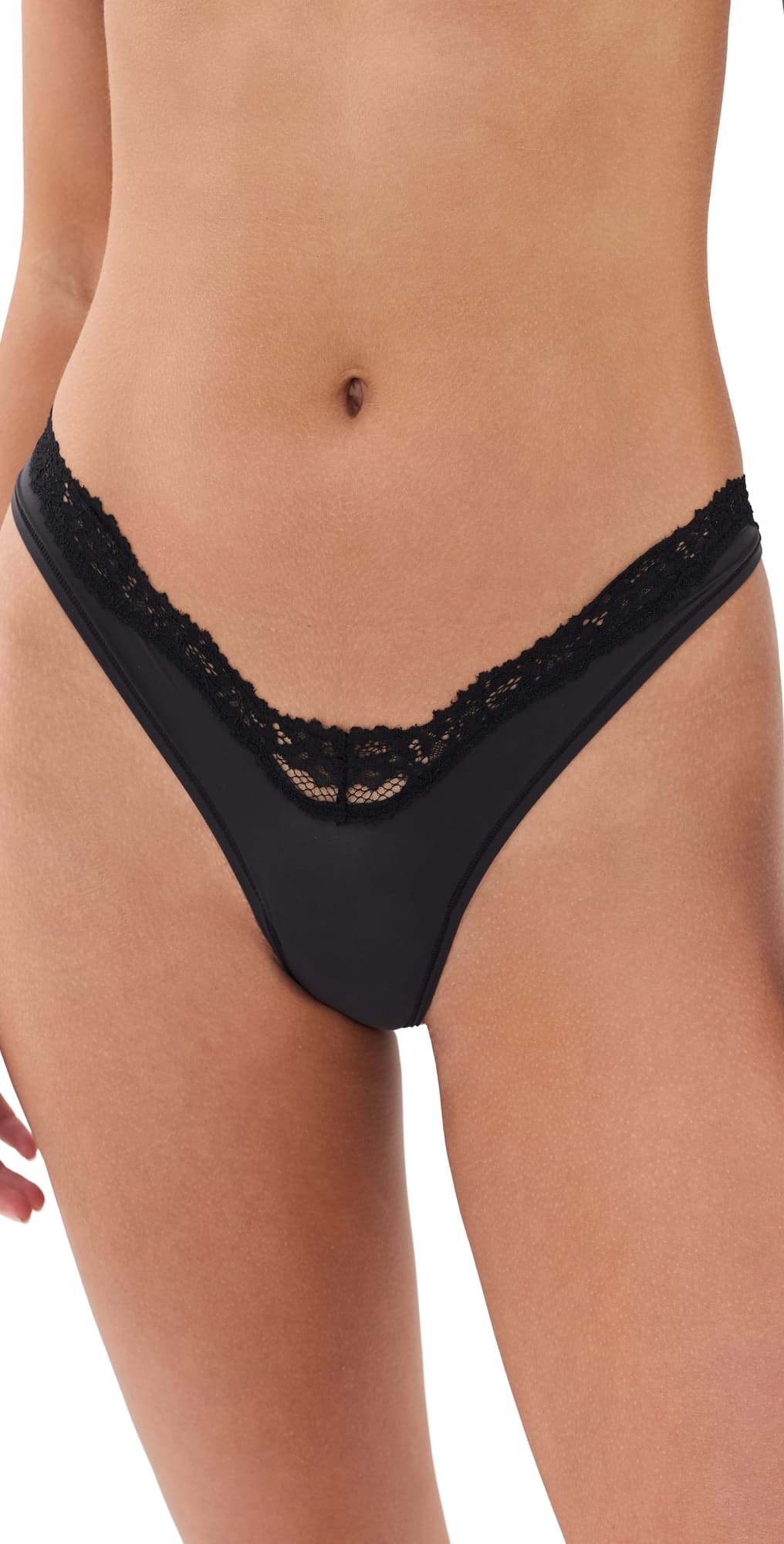 SKIMS Dipped Thong Onyx