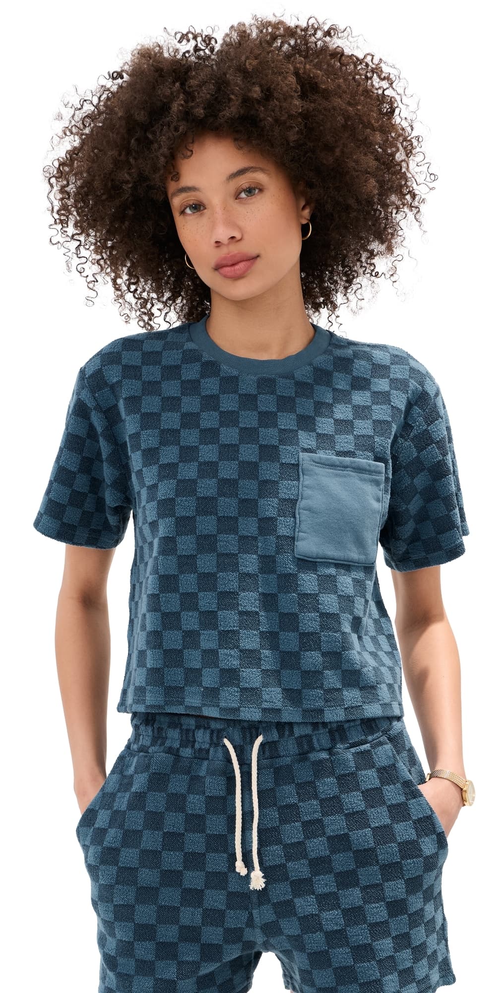 State & Lake Sofia Cropped Top Navy