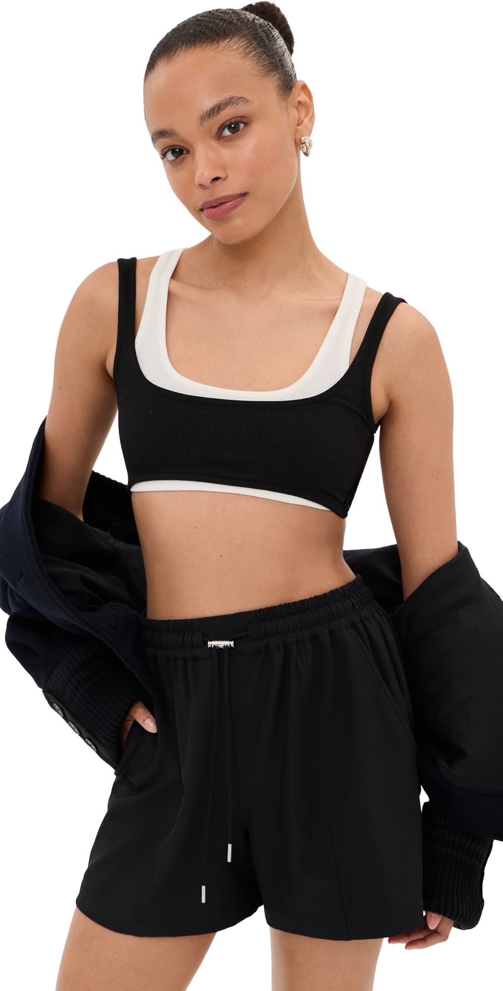 State & Lake Jane Bralette White/Black