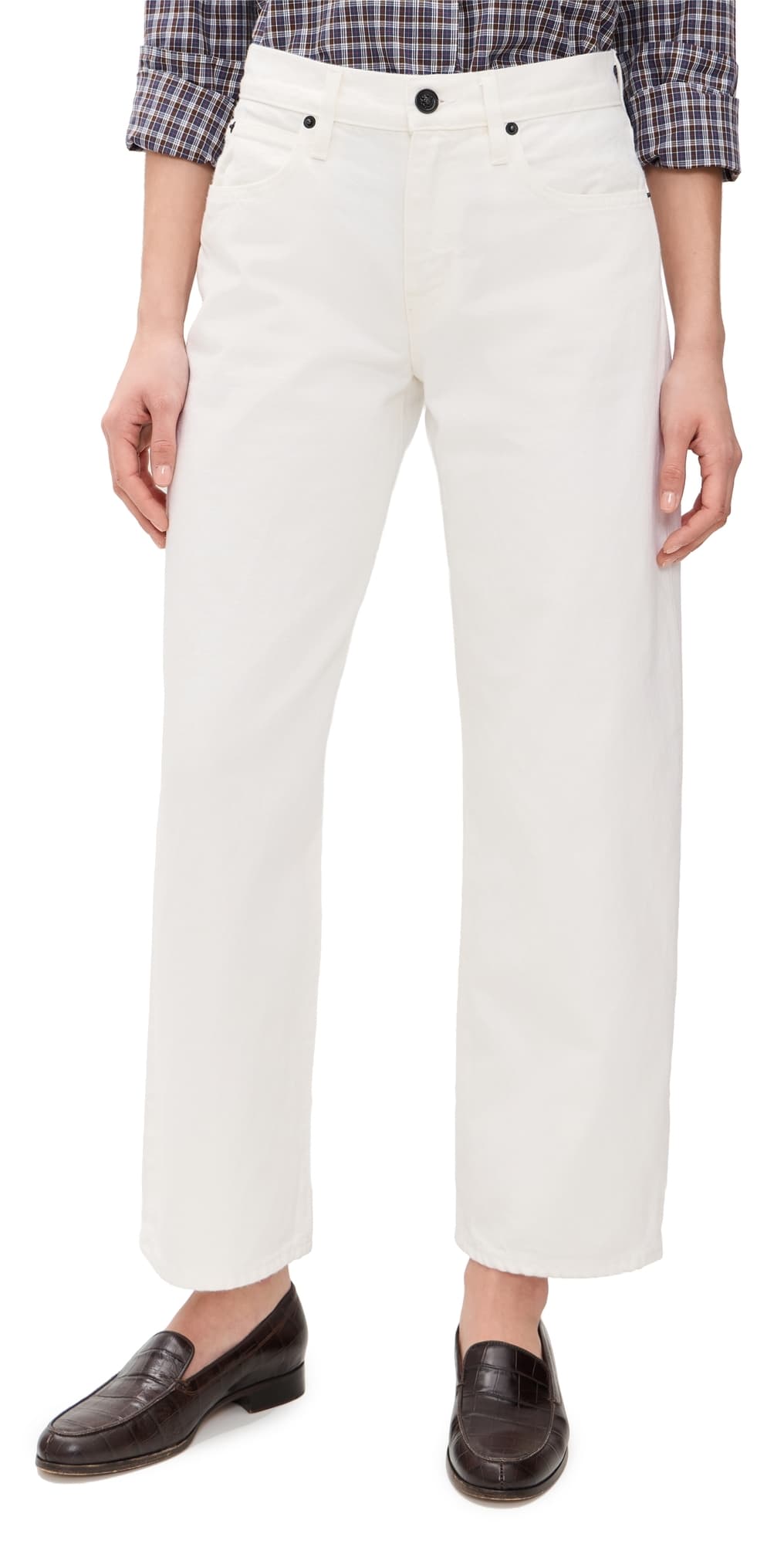 SLVRLAKE Jamie Ankle Curve Jeans White