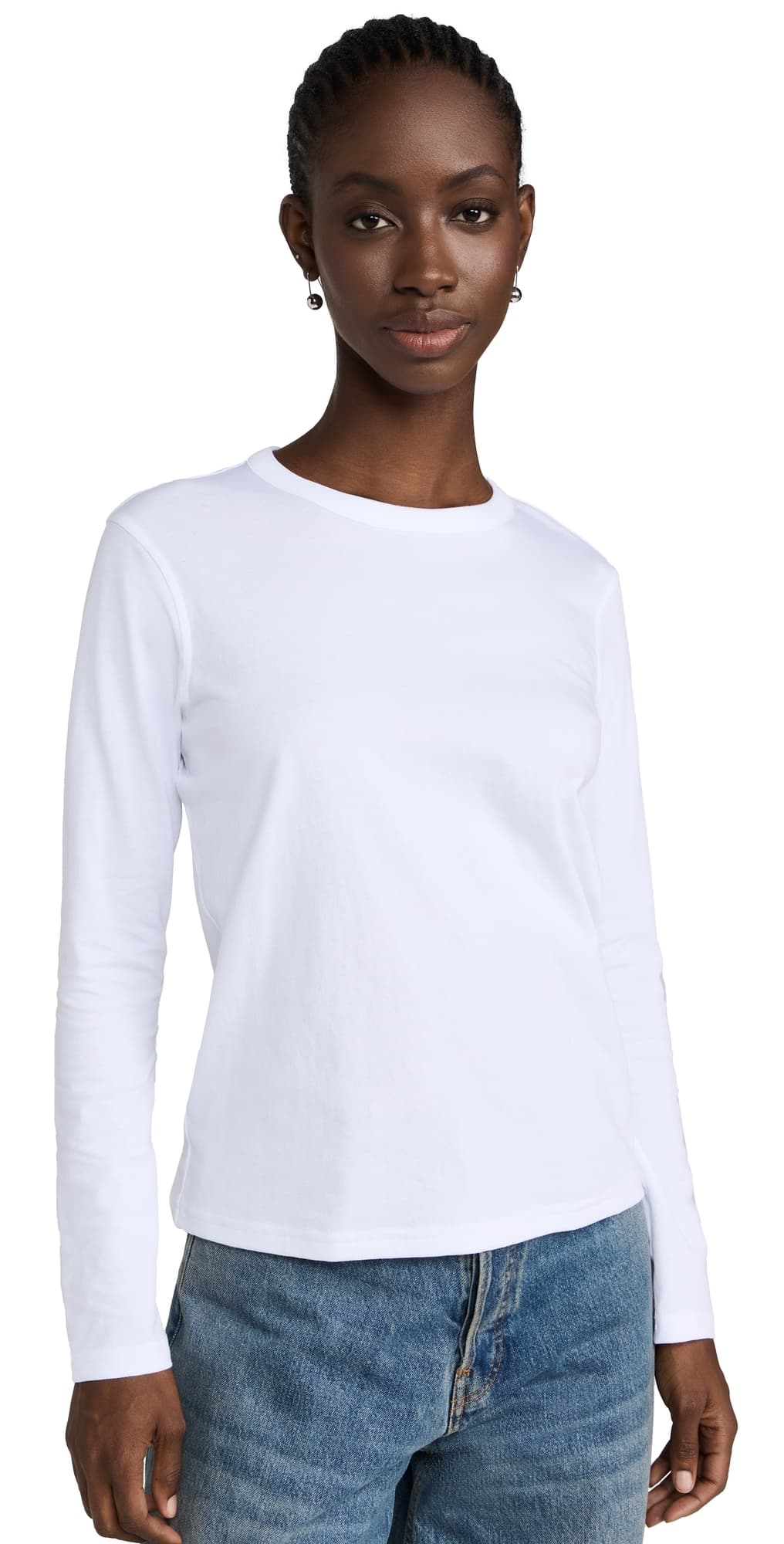 Sold Out NYC The Long Sleeve Perfect Tee in White White