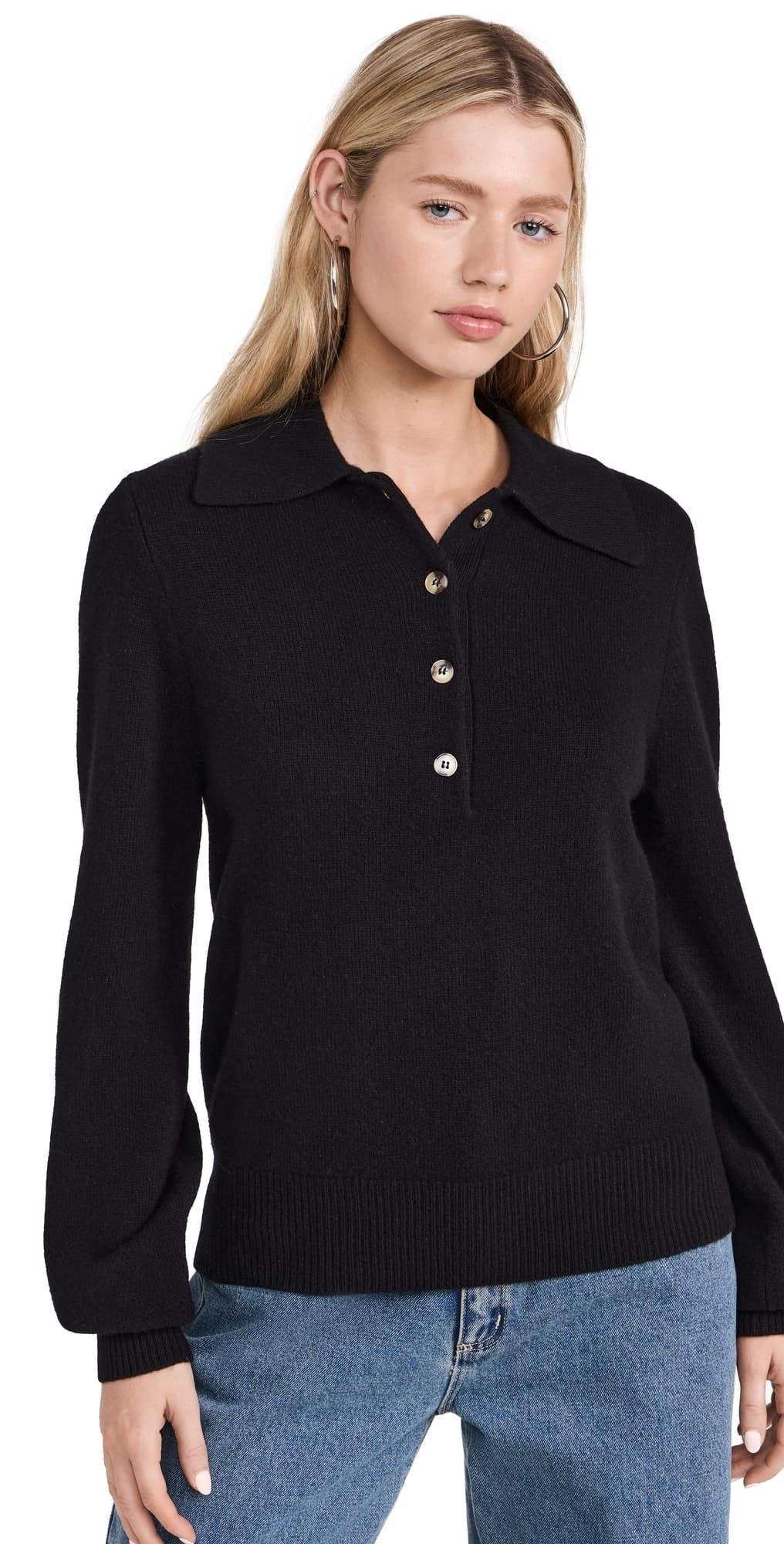 Sold Out NYC The Cashmere Polo in Black Black