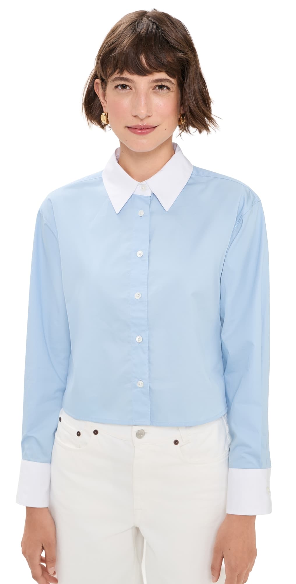 Sold Out NYC The Cropped Everything Shirt in French Blue French Blue