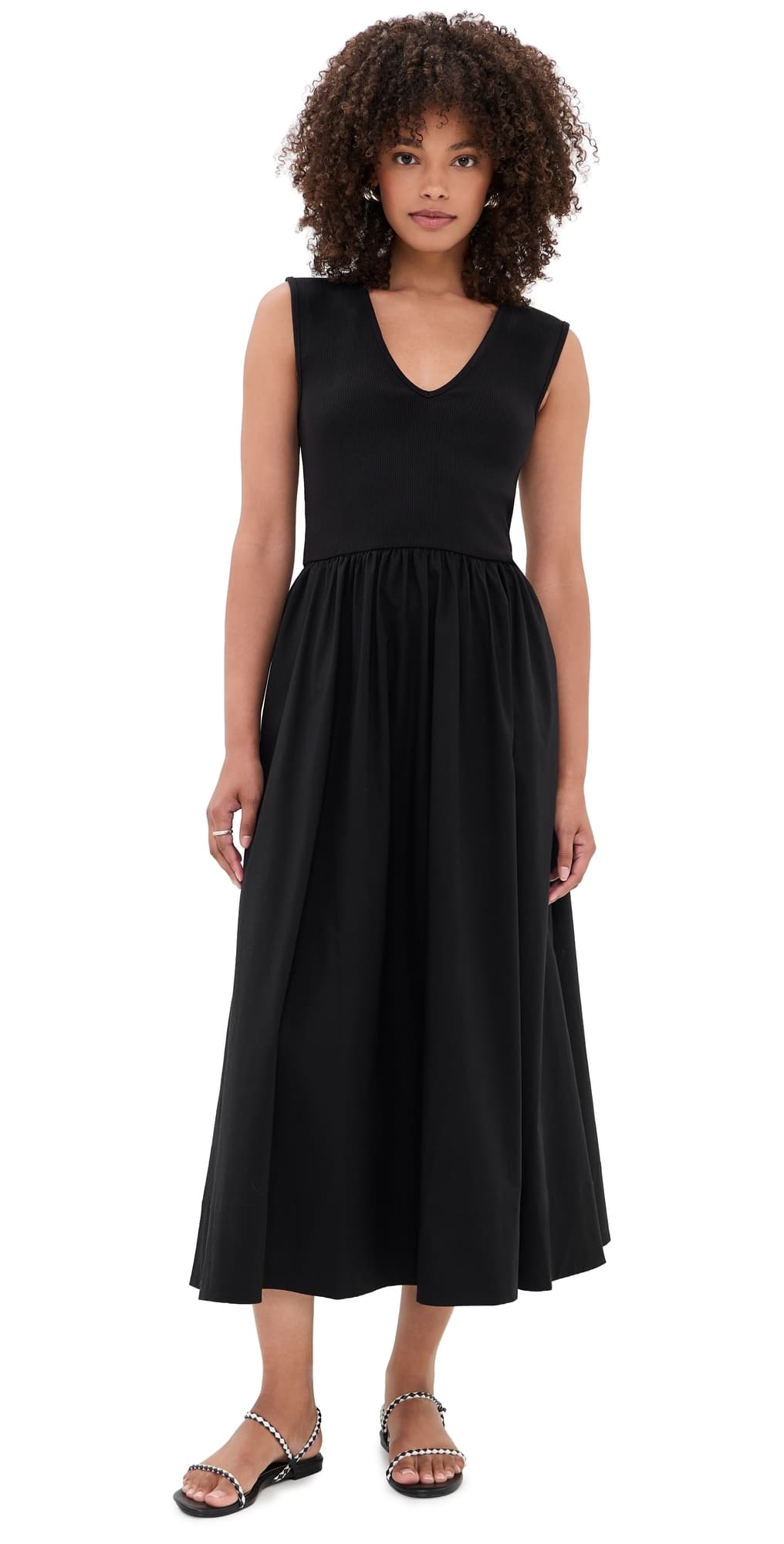 Sold Out NYC The V Neck RSVP Dress Black