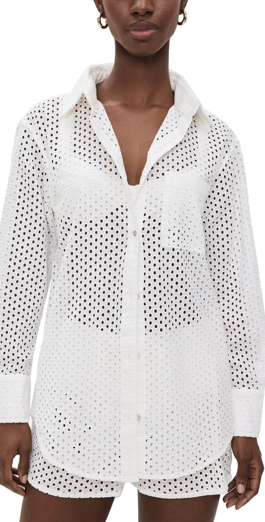 Solid & Striped The Bronte Button Down Coverup Brule