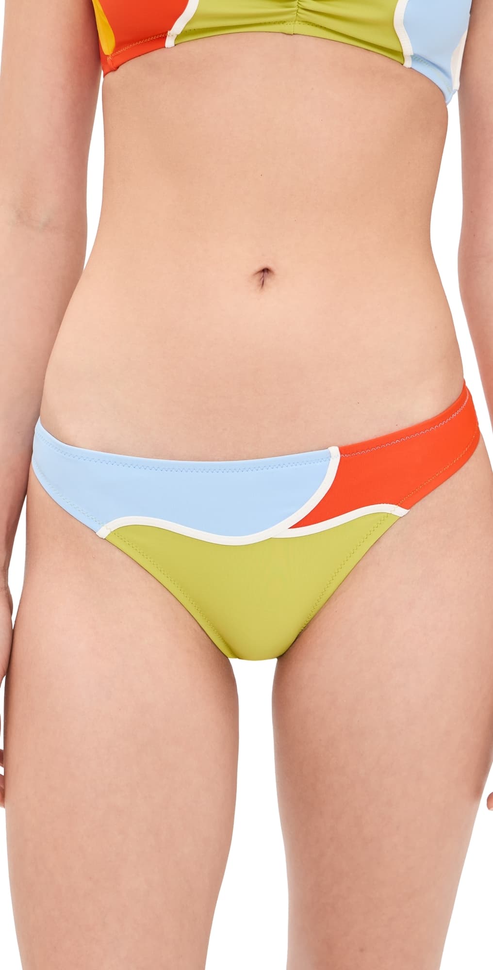 Solid & Striped The Teagan Bikini Bottoms Floral Color Block