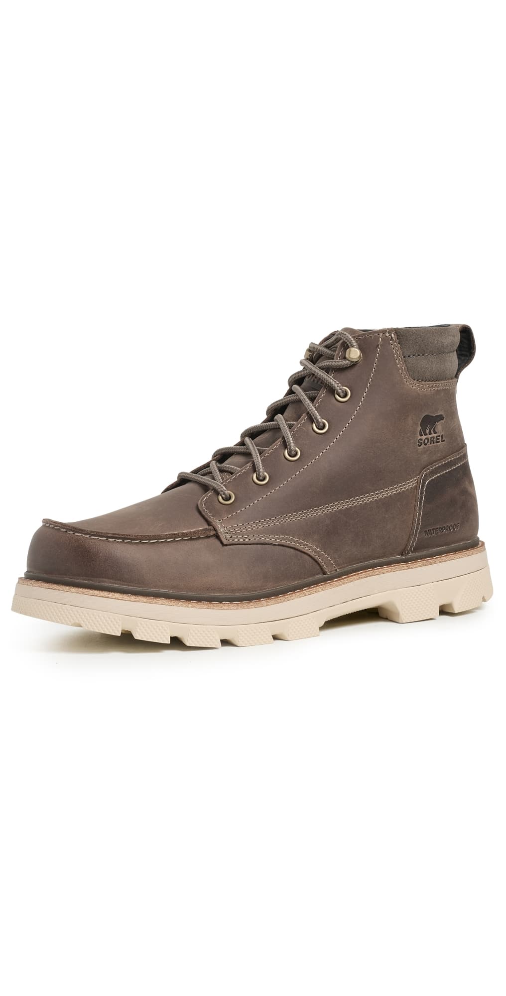 Sorel Lark-47 Moc Toe Men's Water Resistant Boots Wet Sand/Major