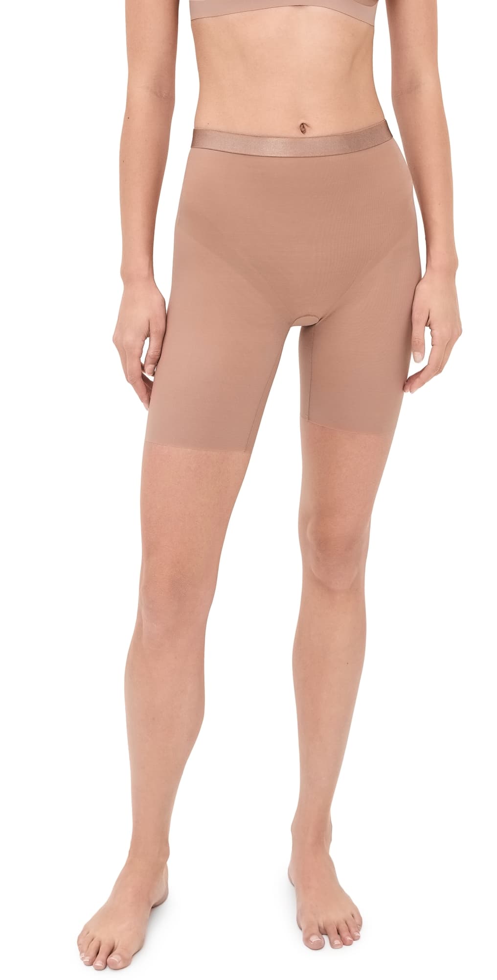 SPANX Mid Thigh Shorts Cafe au Lait