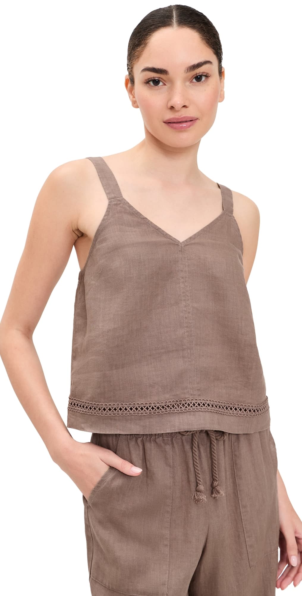 Splendid Stella Linen Tank Wicker
