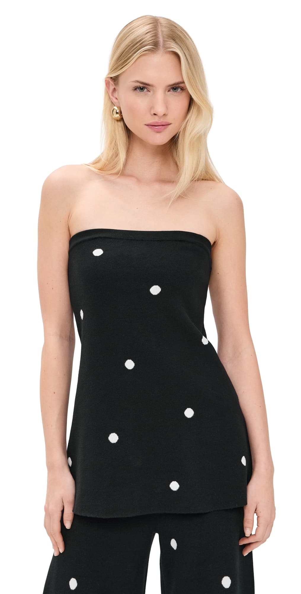 Splendid x @Cellajaneblog Polka Dot Sweater Black/White Polka Dot