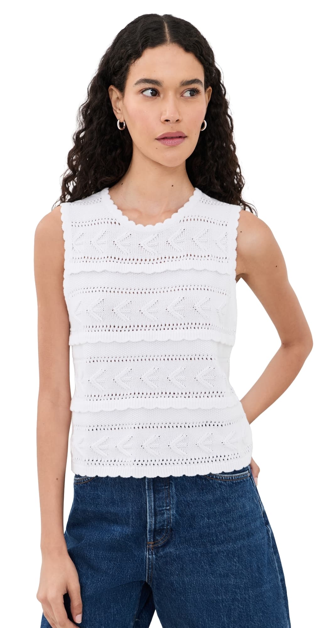 Splendid Giovanna Sweater Tank White