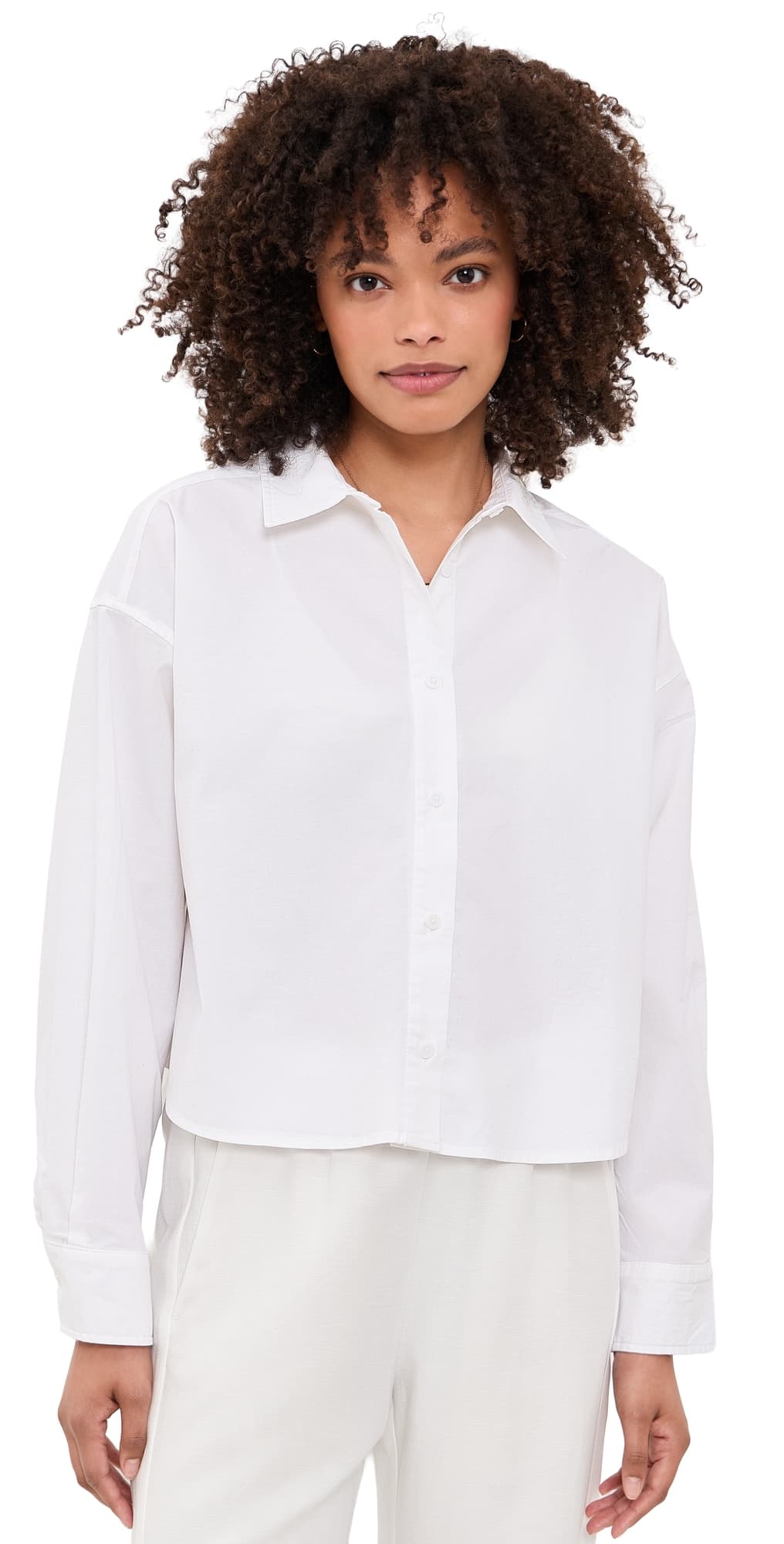 Splendid Mallory Poplin Button Down White