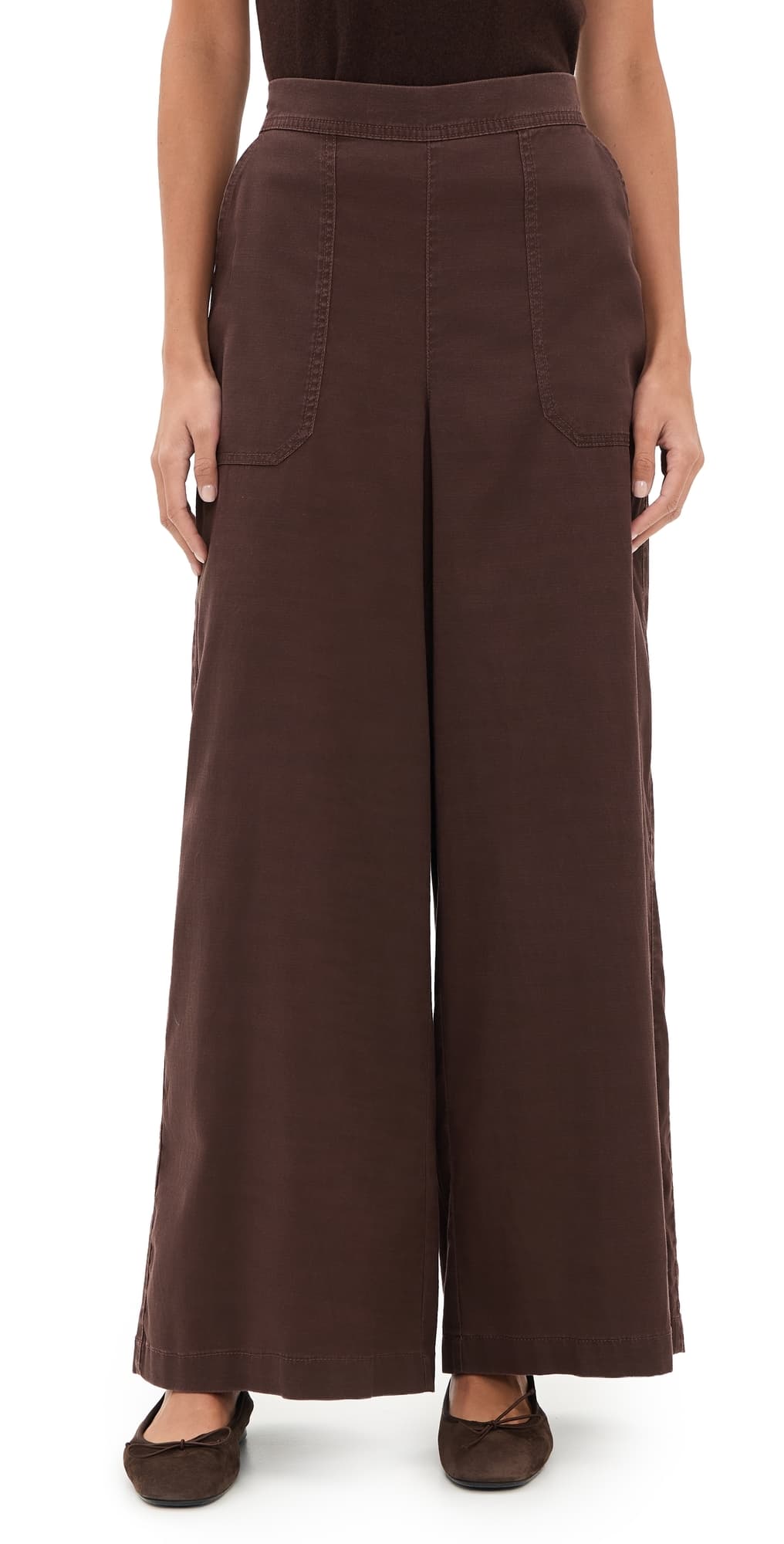 Splendid Angie Texture Slubbed Pants Java