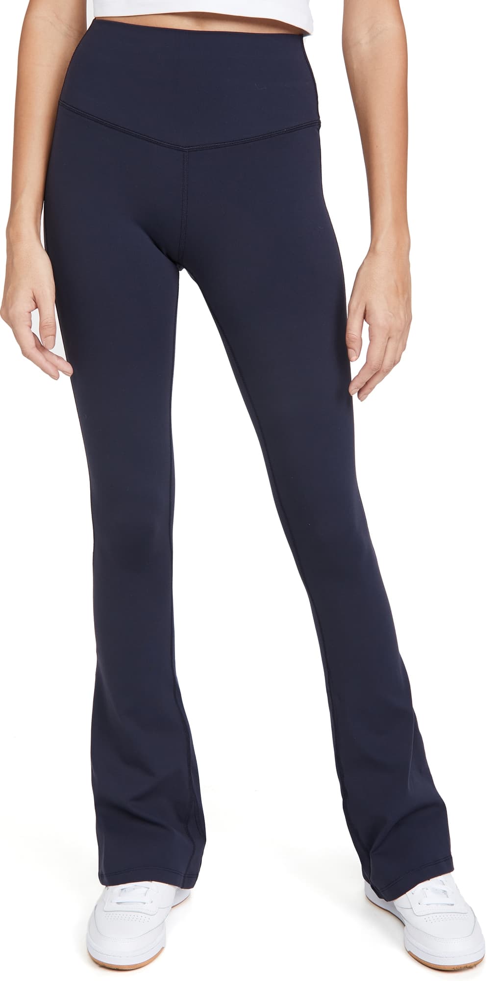 Splits59 Raquel High Waist Supplex Flared Full Leggings Indigo
