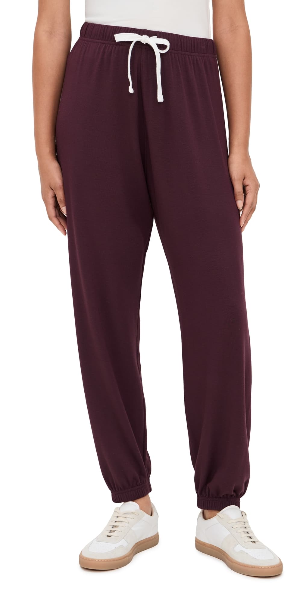 Splits59 Andie Oversized Fleece Sweatpants Dark Cherry