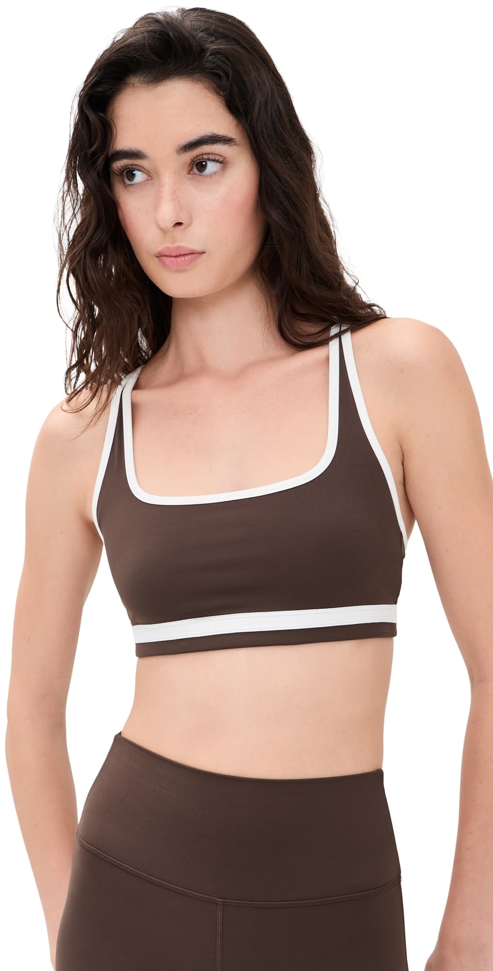 Splits59 Bianca Rigor Bra Dark Chocolate/White