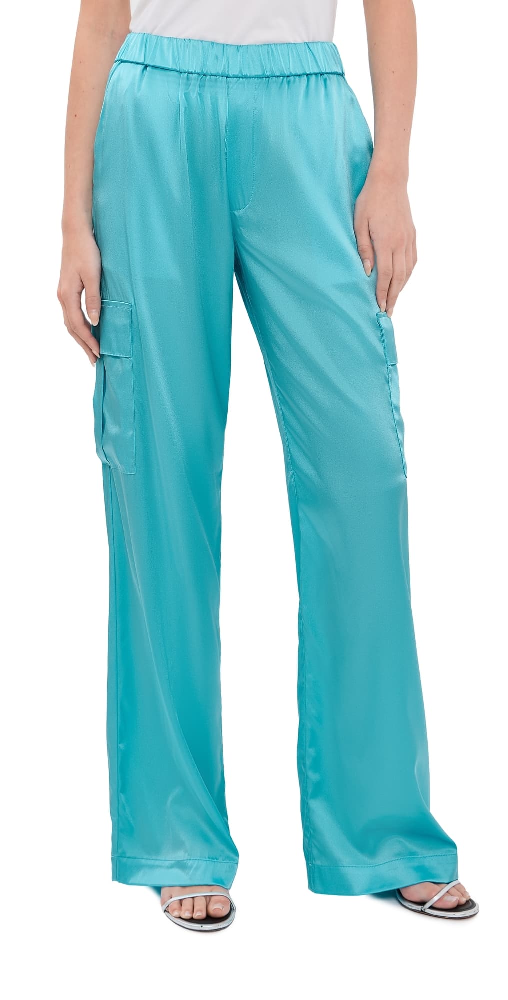 SPRWMN Cargo Silk Pants Baby Blue