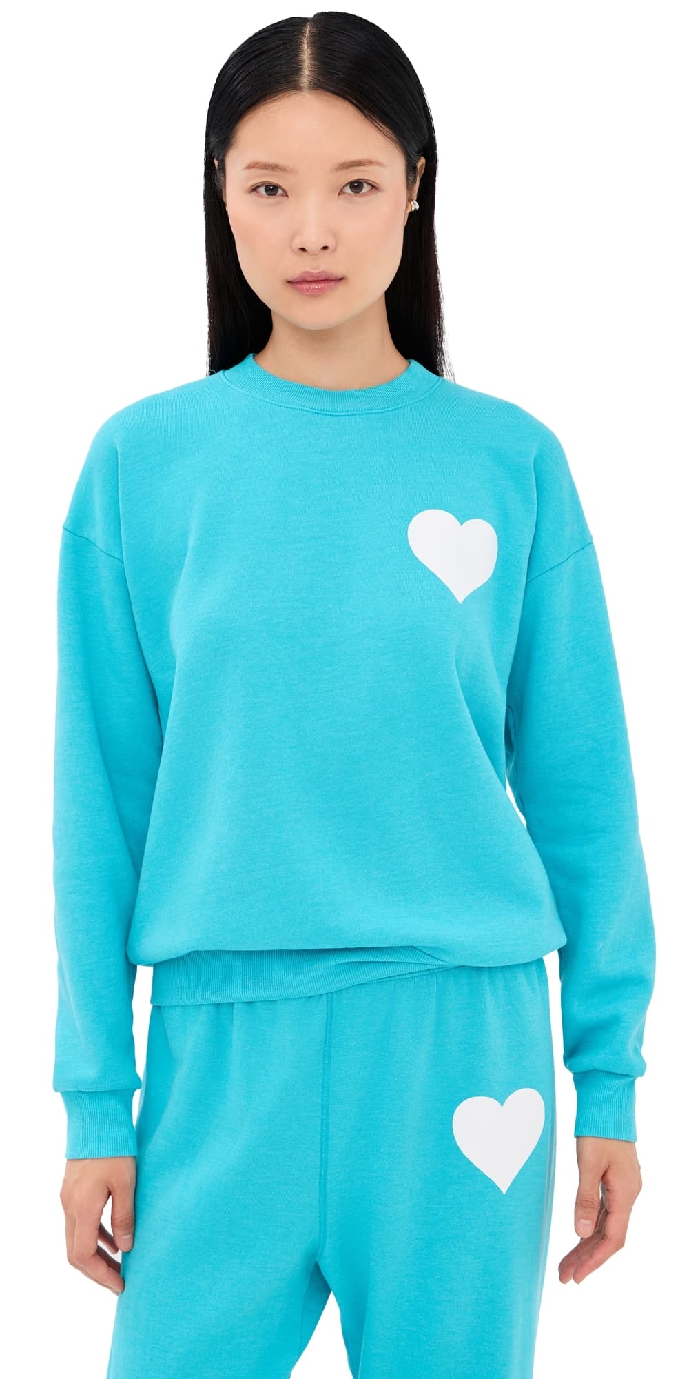 SPRWMN Heart Sweatshirt Aquamarine