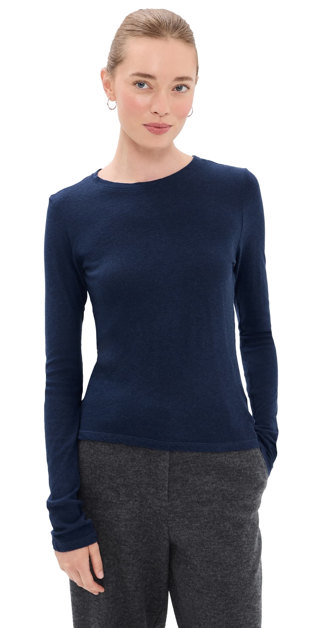 SPRWMN Long Sleeve Baby Tee Indigo