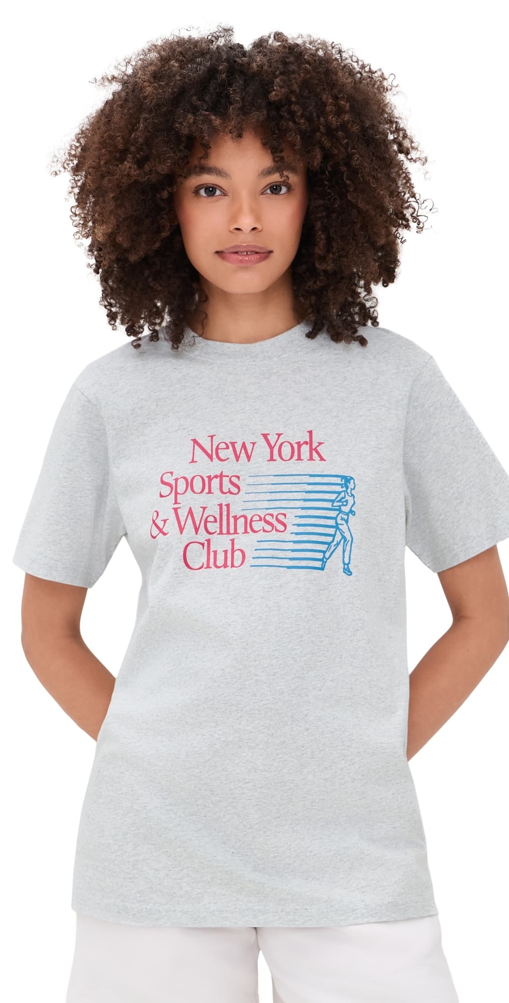 Sporty & Rich New York Motion T-Shirt Heather Gray