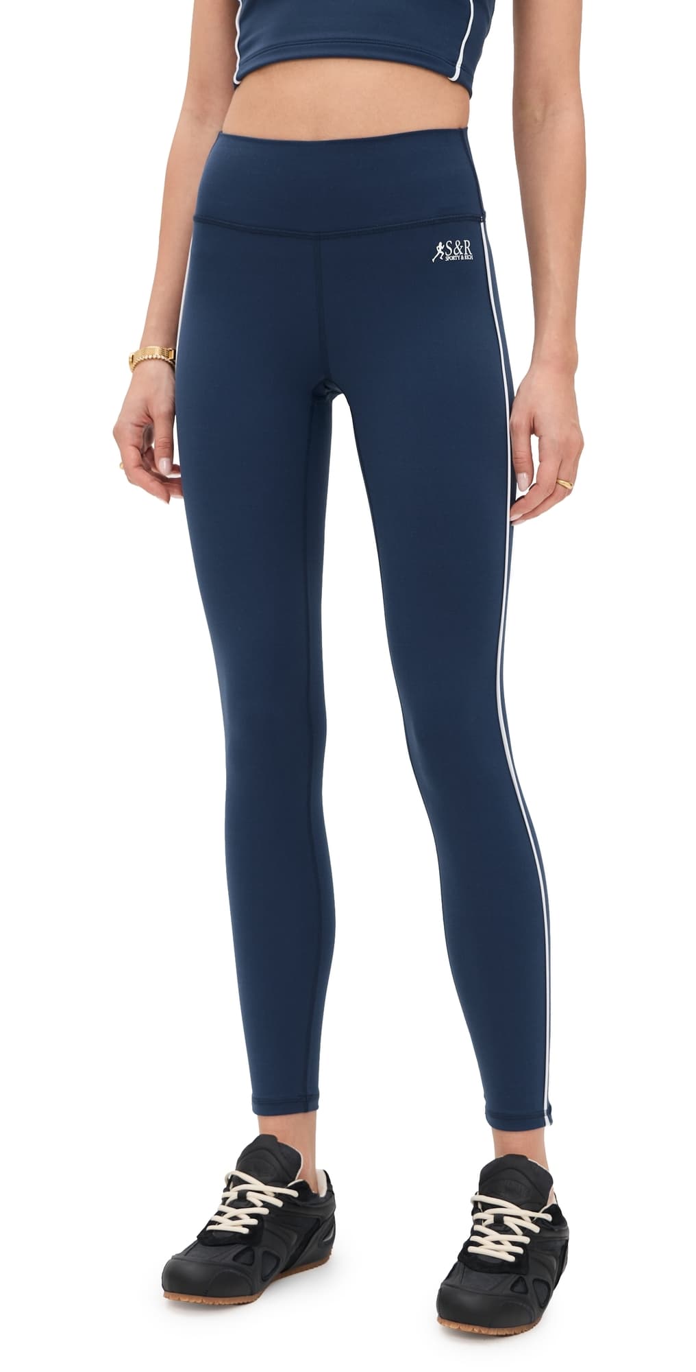 Sporty & Rich SR Runner Full Leggings Light Navy