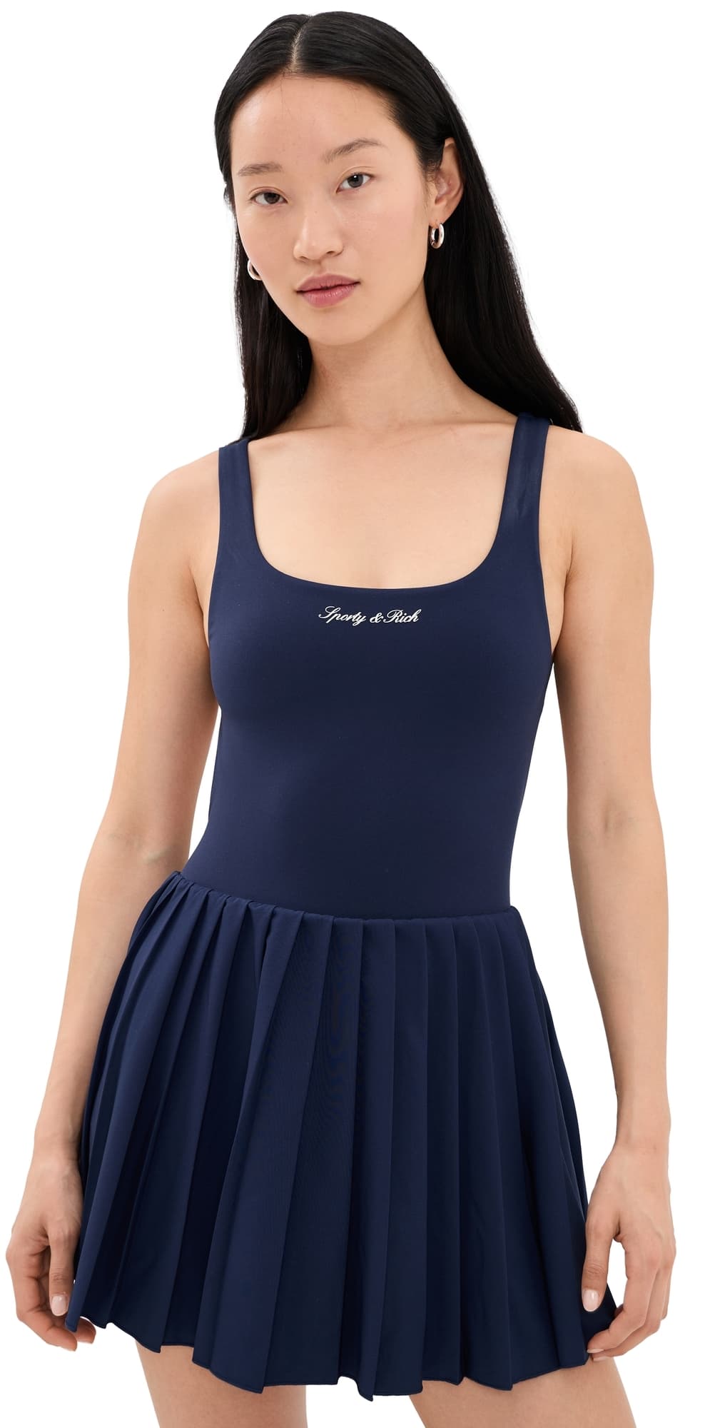 Sporty & Rich Signature Logo Court Dress Dark Navy White