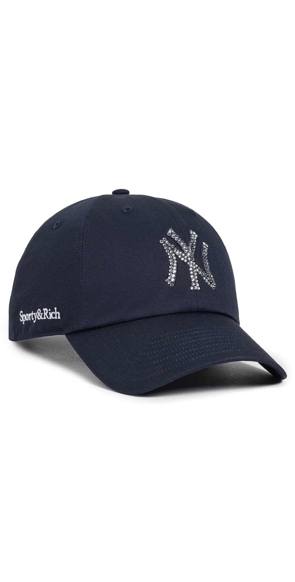 Sporty & Rich Yankees Krystal Cap Dark Navy/White · One Size