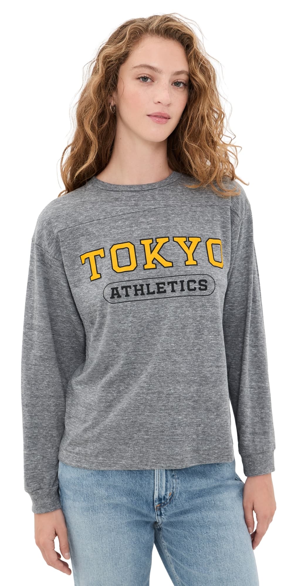 Sunny Somewhere Tokyo Athletics Long Sleeve Tee Heather Grey