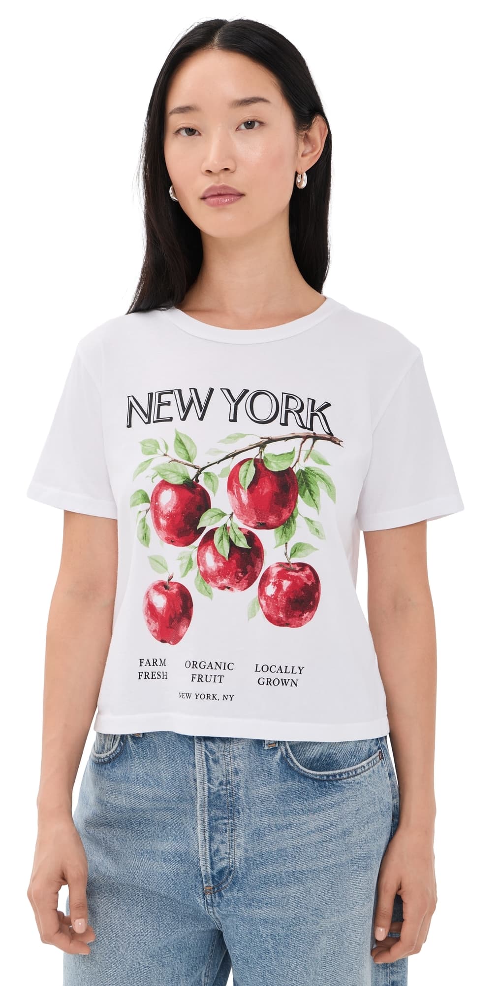 Sunny Somewhere New York Apples Everyday Tee White
