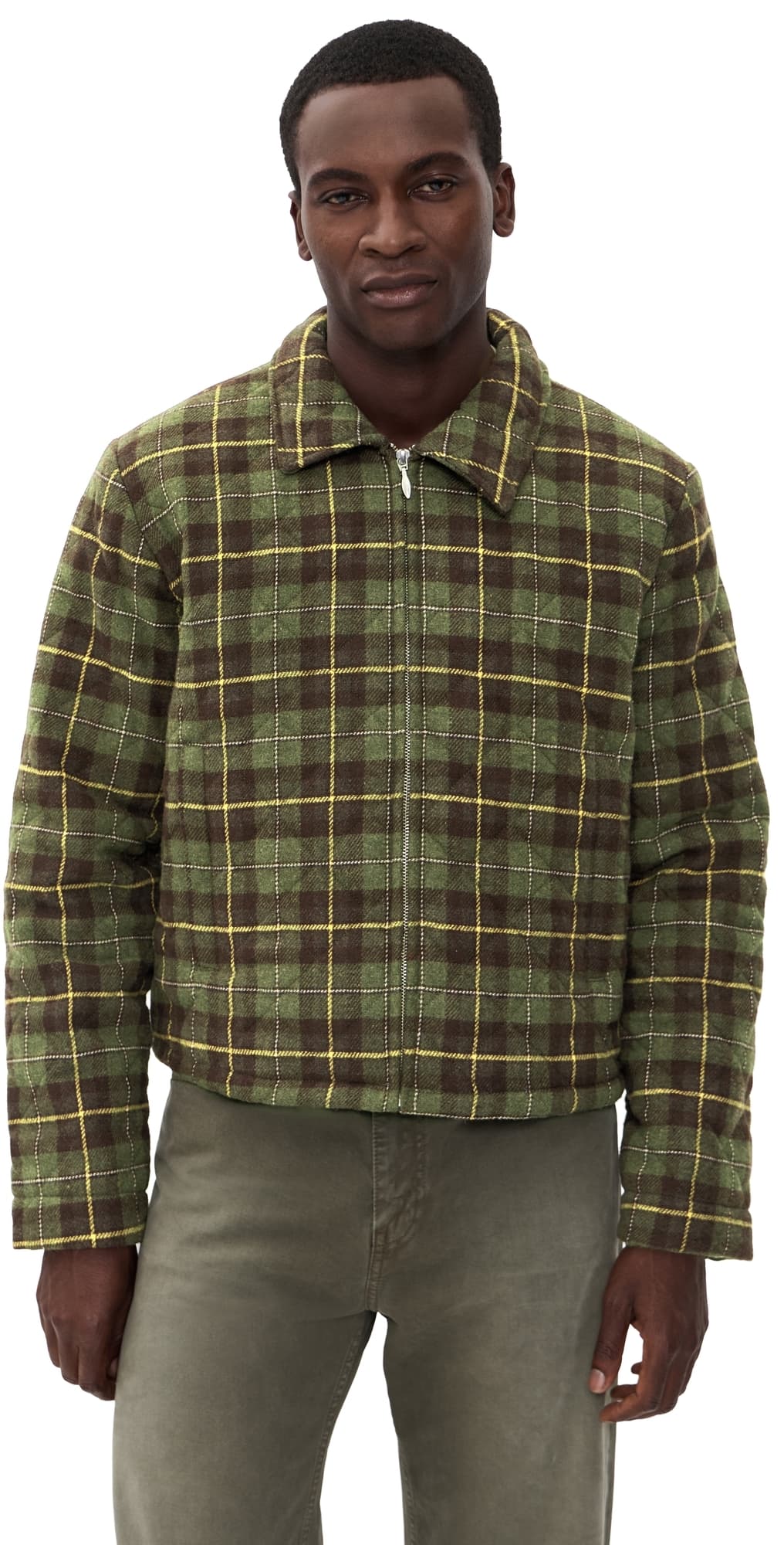 Stockholm Surfboard Club Phil Plaid Jacket Green Check