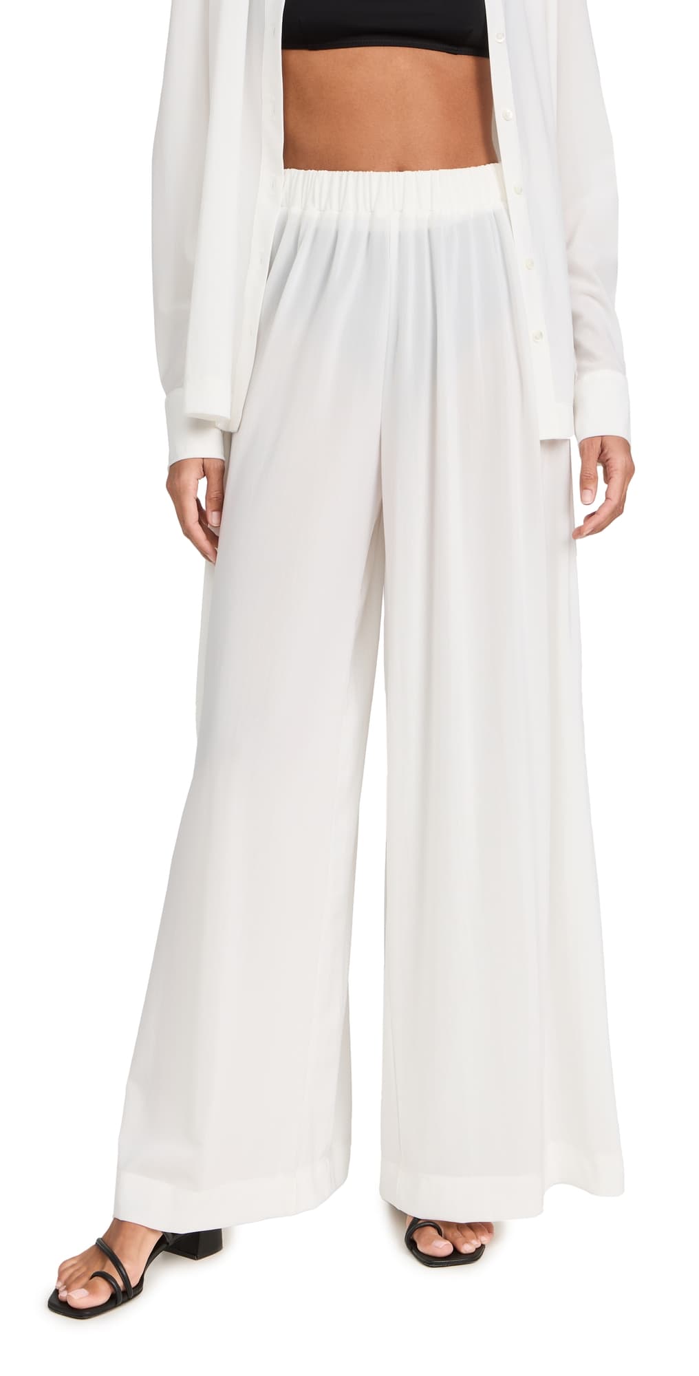 STAUD Marza Coverup Pants White