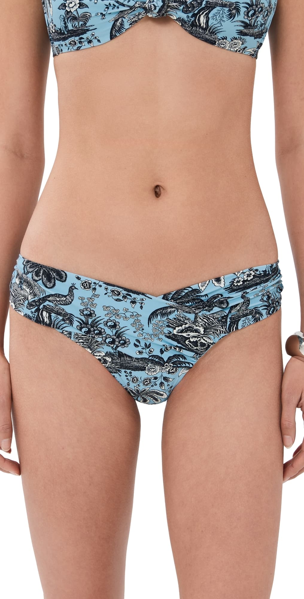 STAUD Emsley Bikini Bottoms Sky Toile