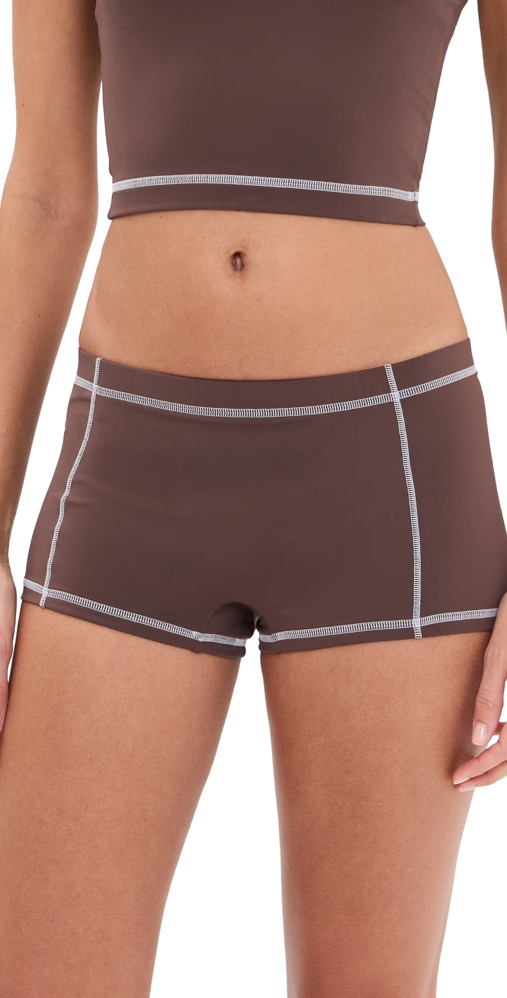 STAUD Wake Bikini Shorts Java