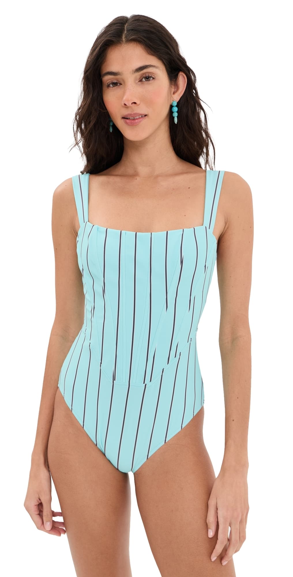 STAUD Adelaide One Piece Pool Stripe