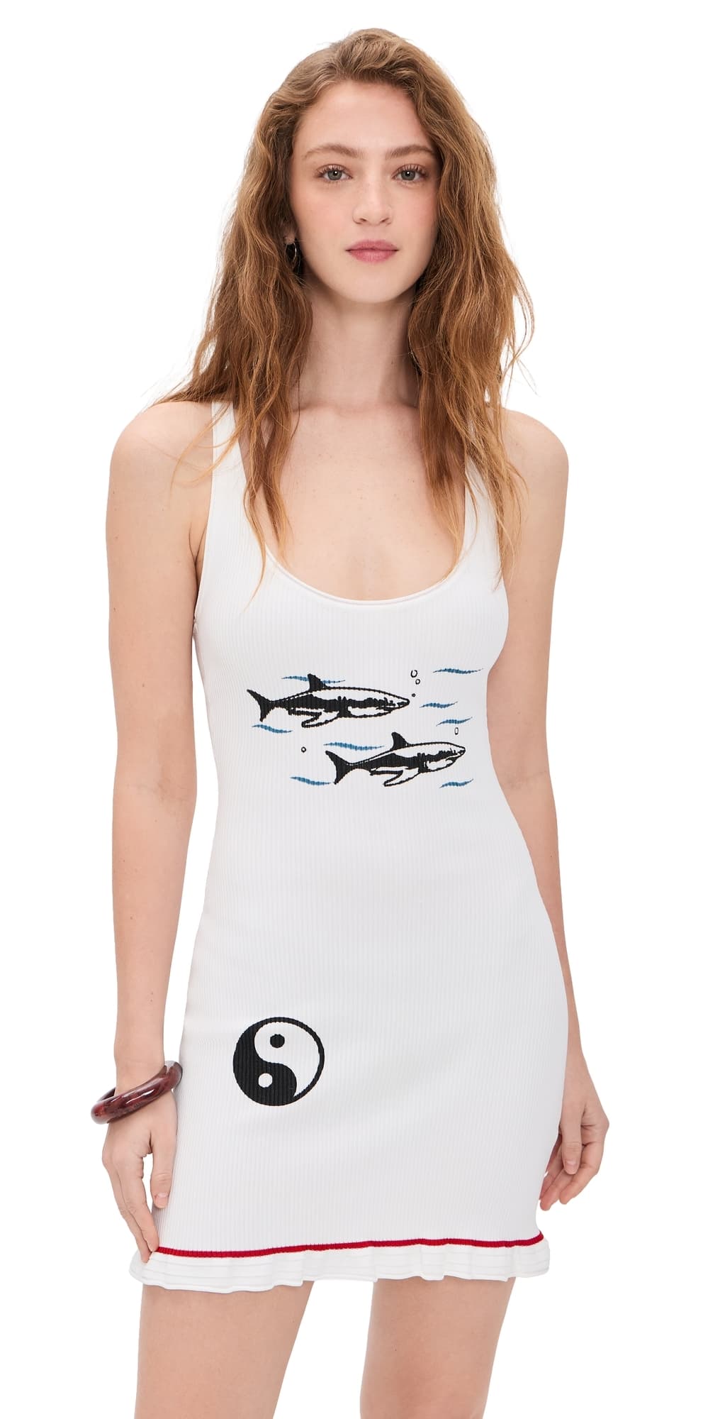 STAUD Reya Dress Great White