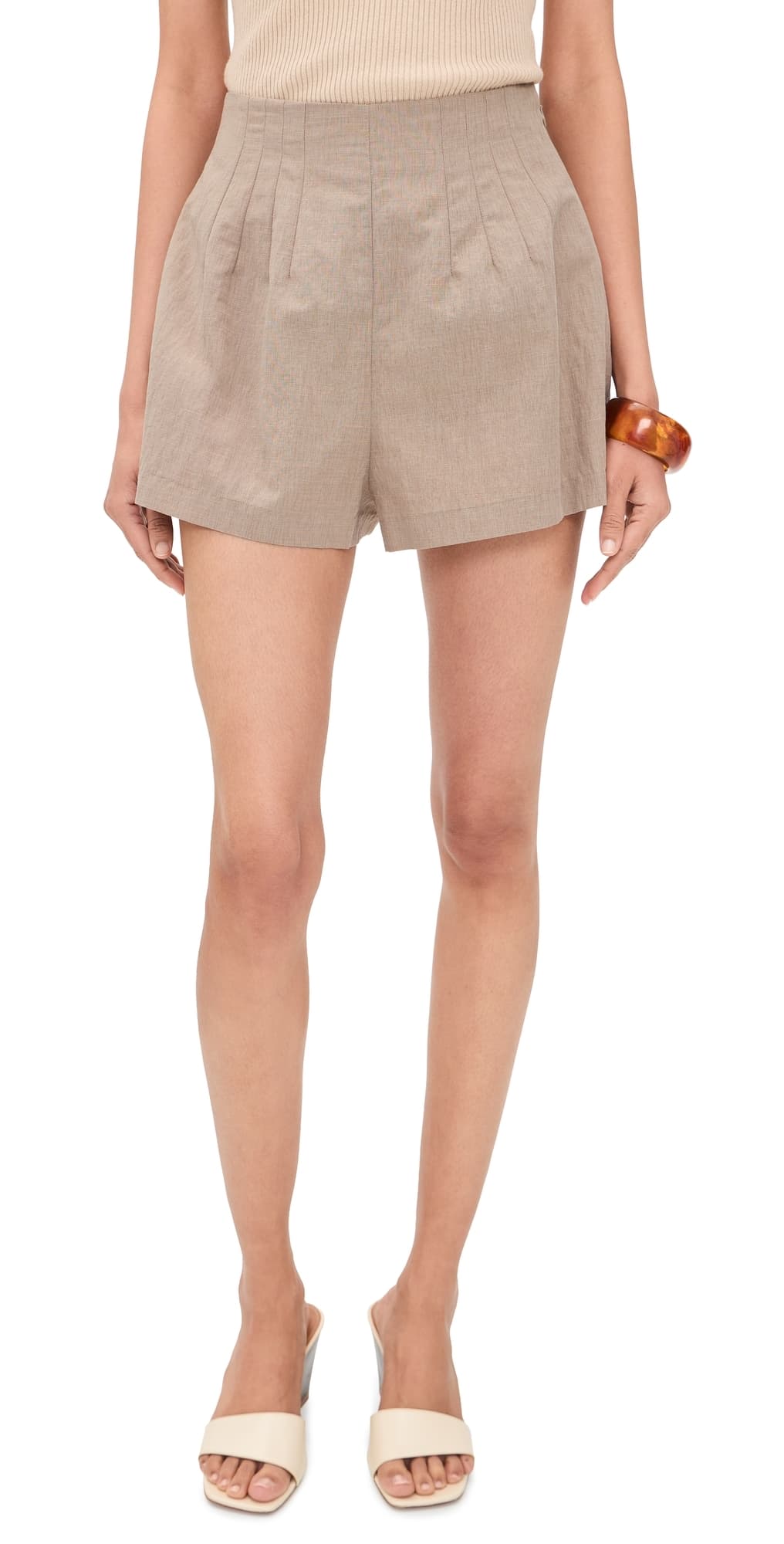 STAUD Magpie Shorts Natural