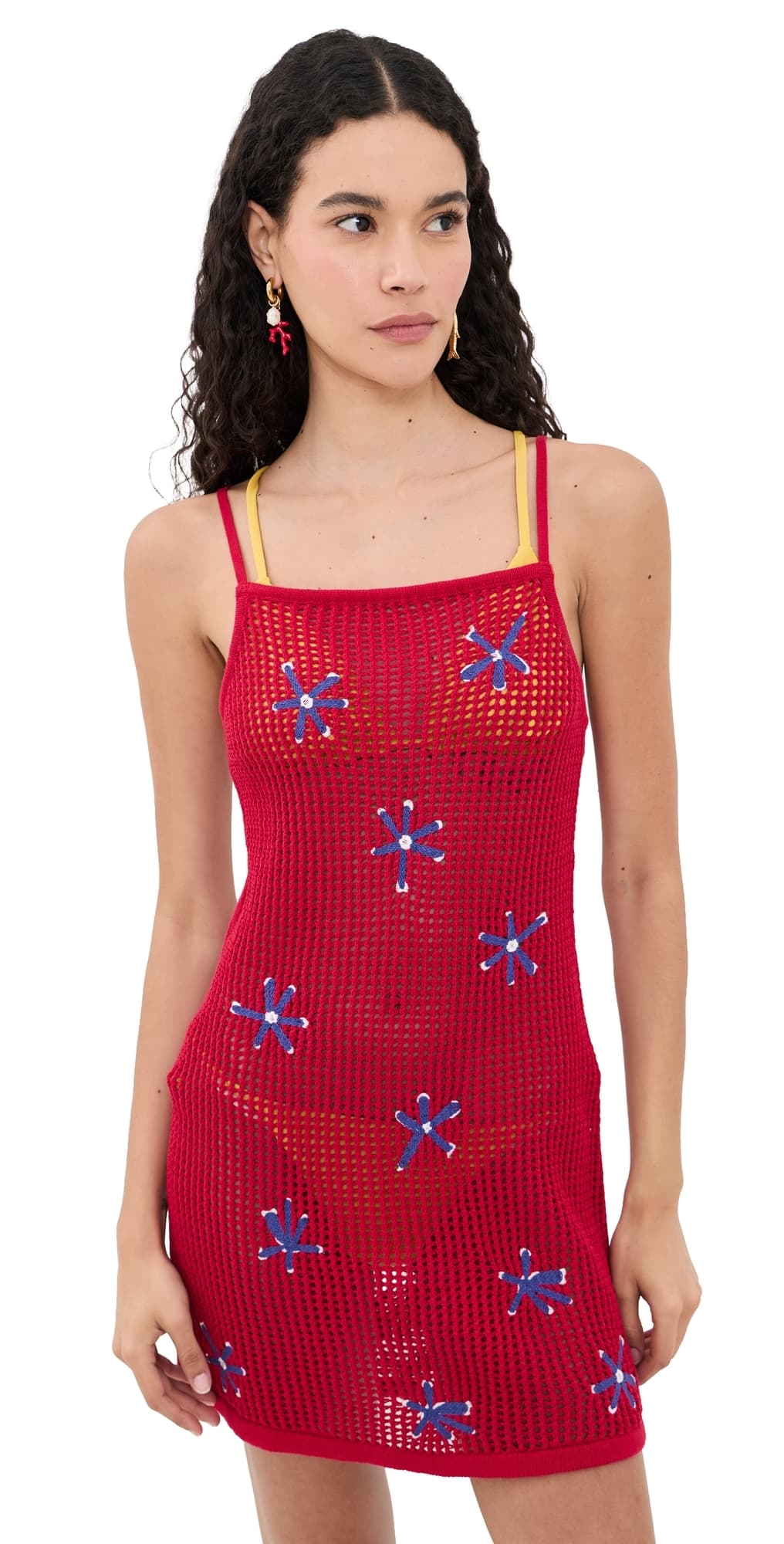 STAUD Rio Coverup Dress Painted Foulard
