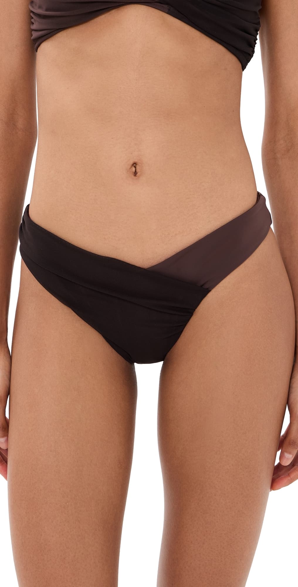 STAUD Emsley Bikini Bottoms Espresso/Dark Chocolate