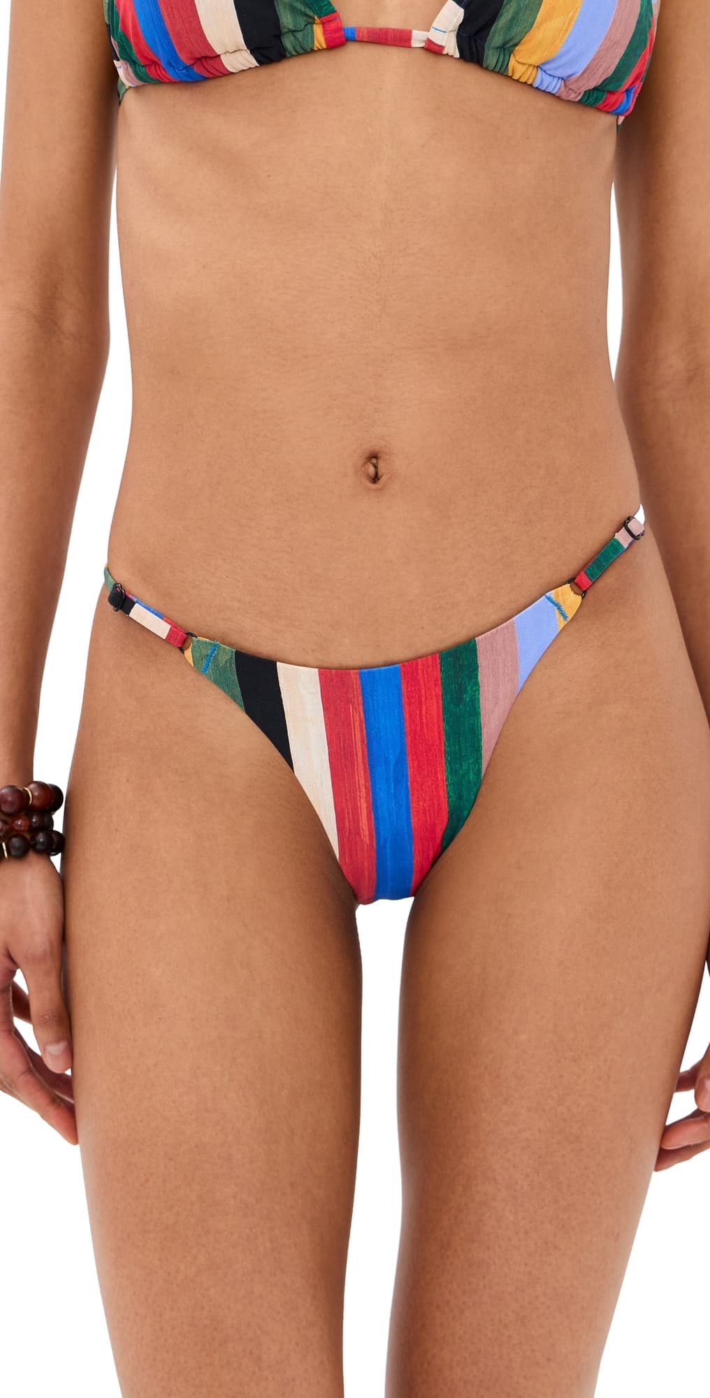 STAUD Sisley Bikini Bottoms Artist Stripe