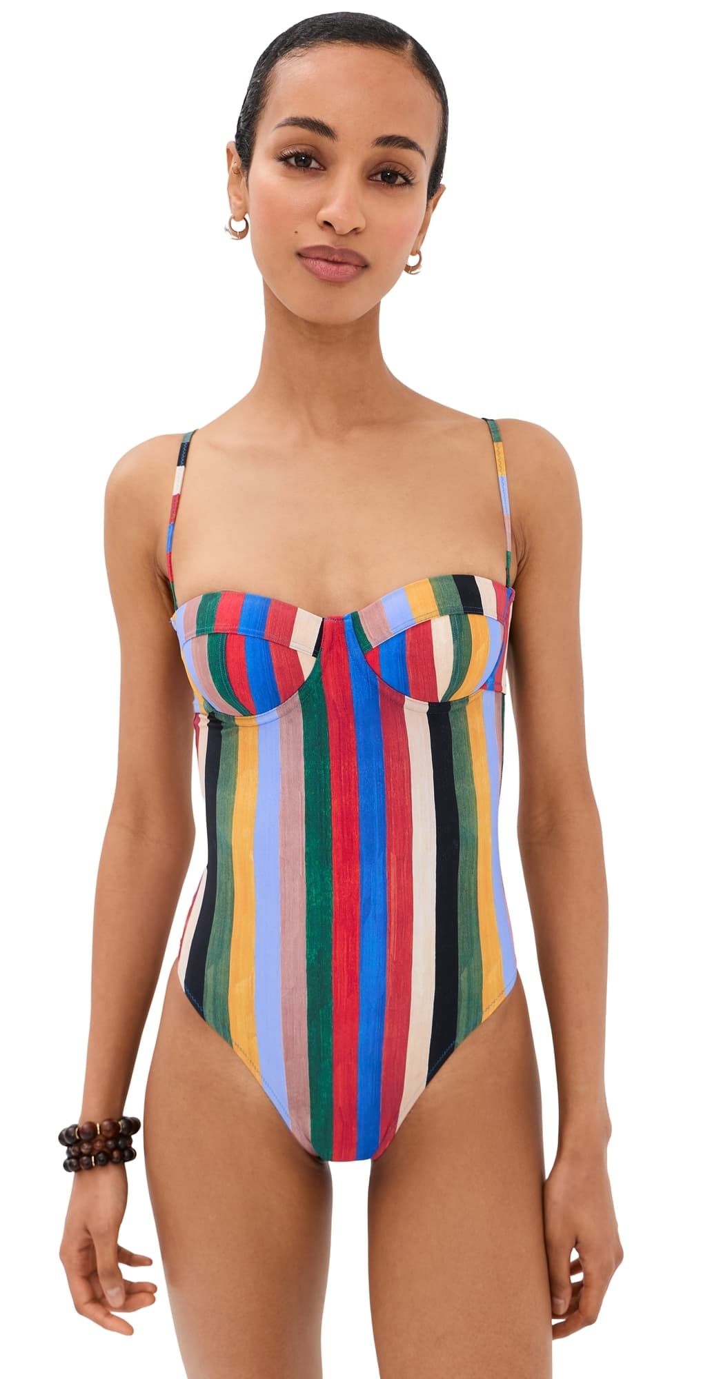 STAUD Maeve One Piece Artist Stripe