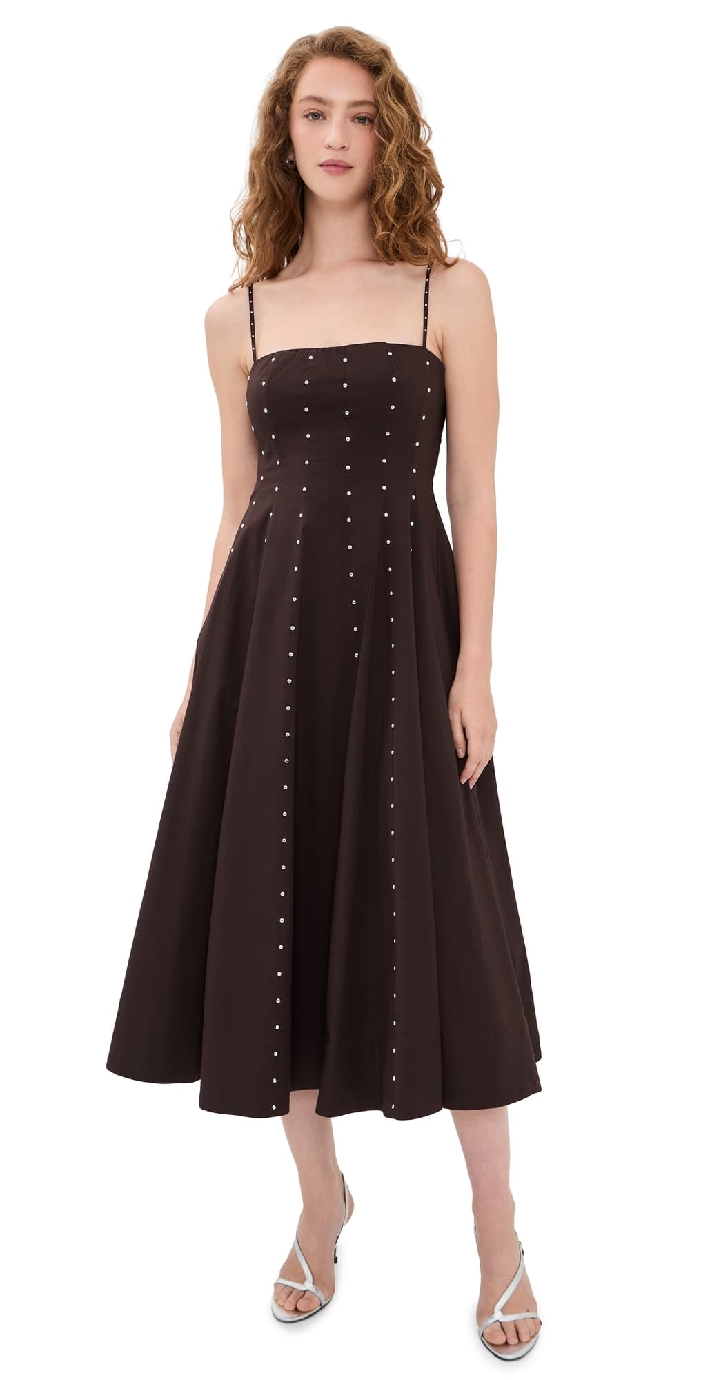 STAUD Wylie Dress Earth Studs