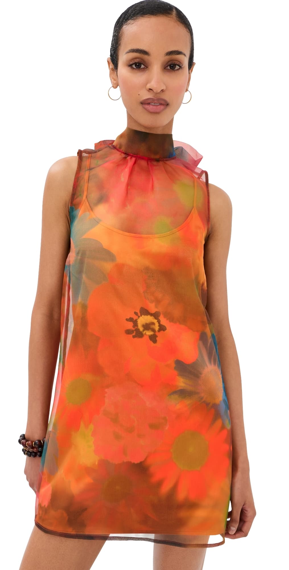 STAUD Albee Mini Dress Superbloom
