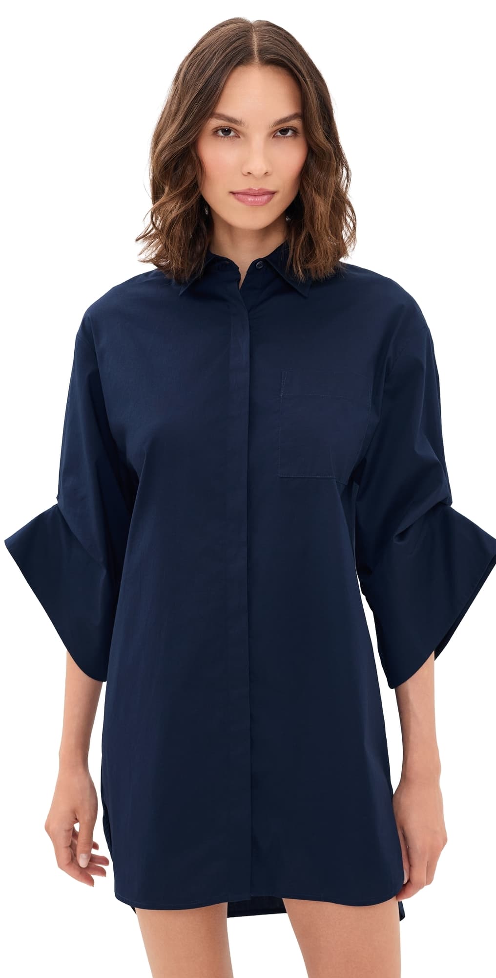 STAUD Nico Mini Dress Navy