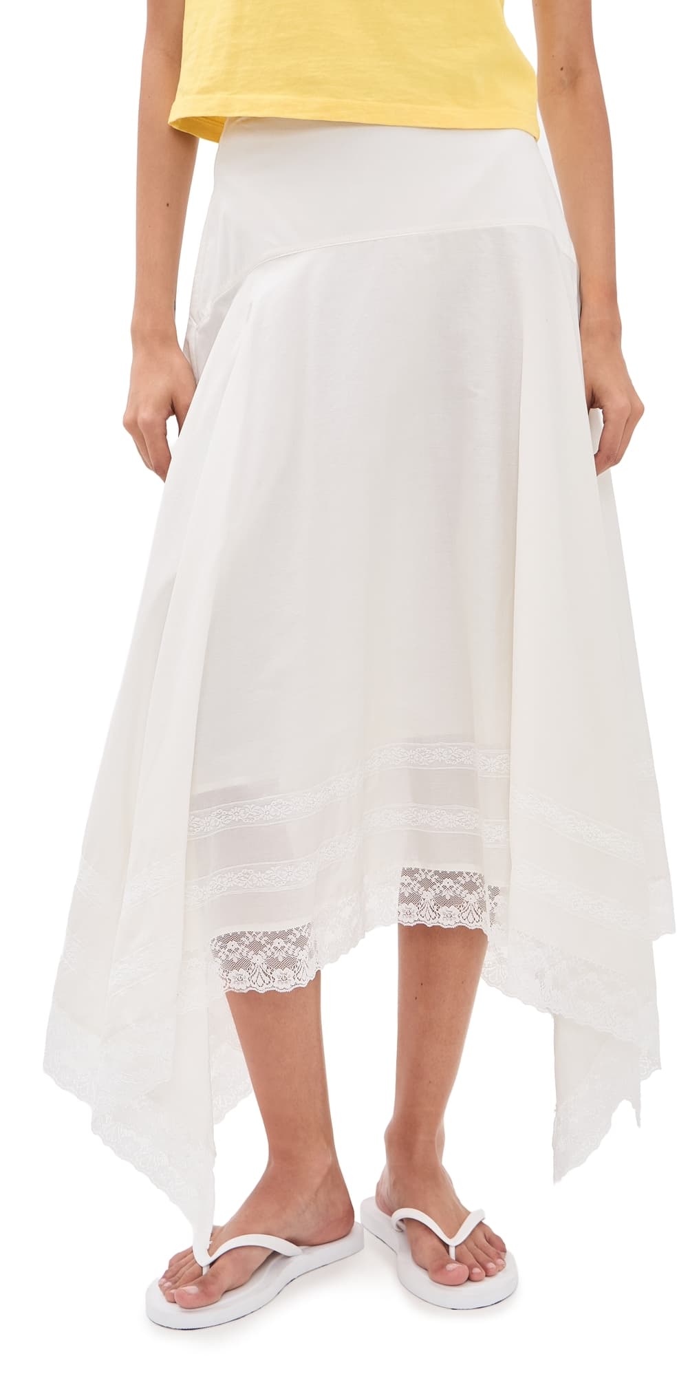 STAUD Ainsley Skirt Ivory