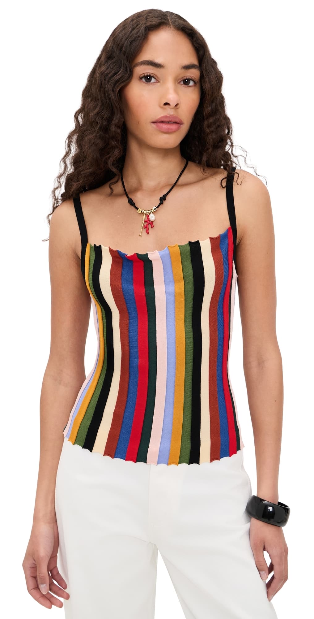 STAUD Skye Tank Artist Stripe