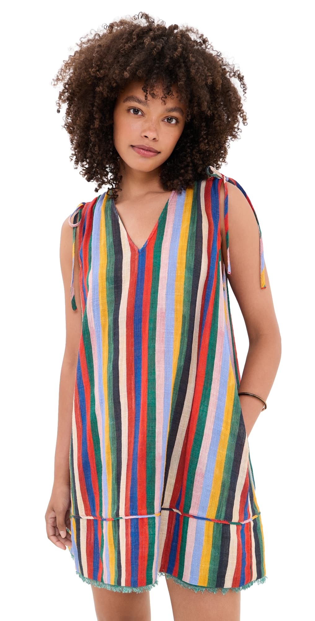 STAUD Elena Dress Artist Stripe